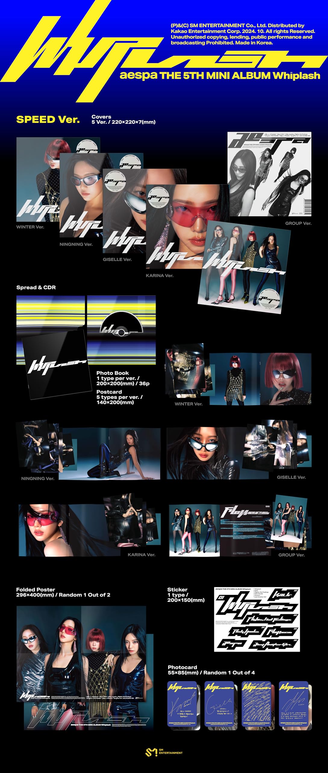 Generic - aespa 2ea Photocards + Mini Album [Whiplash] SPEED